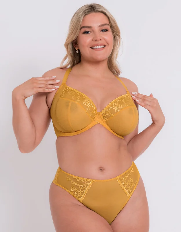 Curvy Kate Centre Stage Full Plunge Side Support Bra Turmeric Ultra-Light Bra