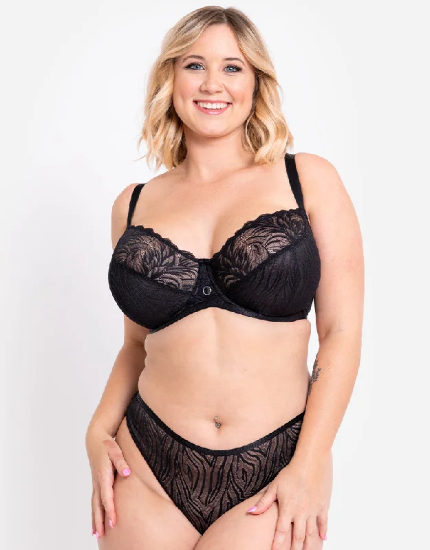 Curvy Kate Lace Daze Balcony Bra Black Soft Cup Bralette