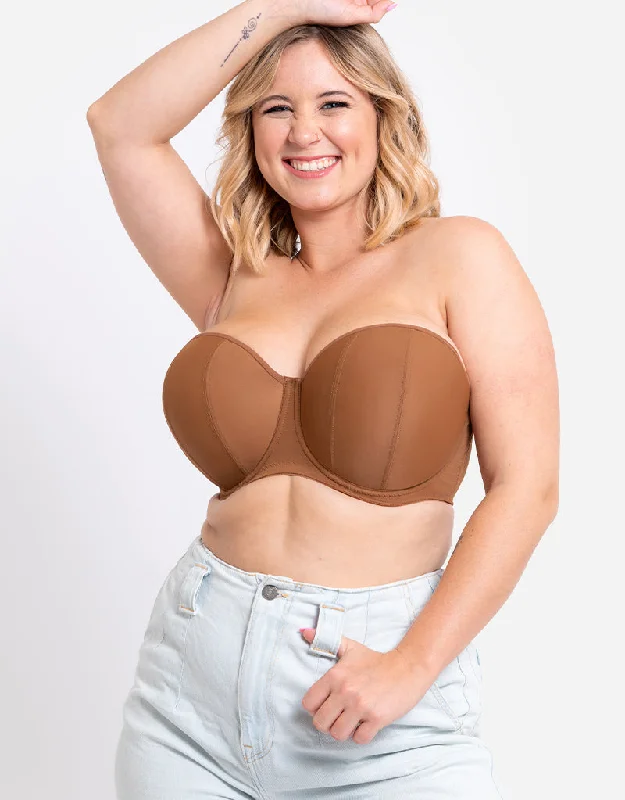 Curvy Kate Luxe Strapless Multiway Bra Caramel Comfortable Bralette Style