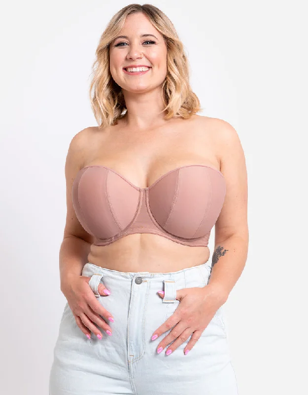 Curvy Kate Luxe Strapless Multiway Bra Latte Lace Back Bra