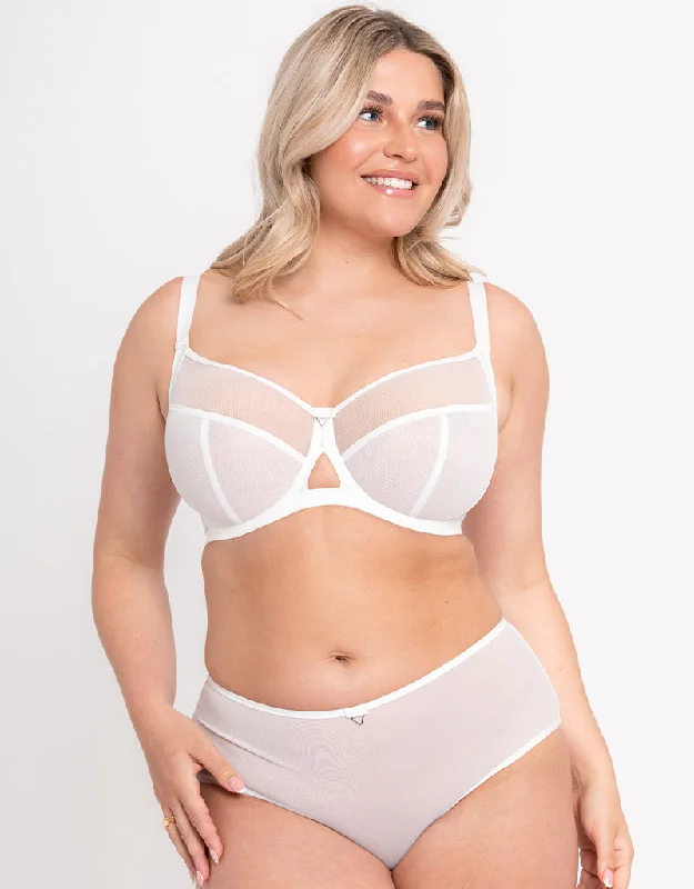 Curvy Kate Victory Side Support Balcony Bra White Chic Lace Bralette