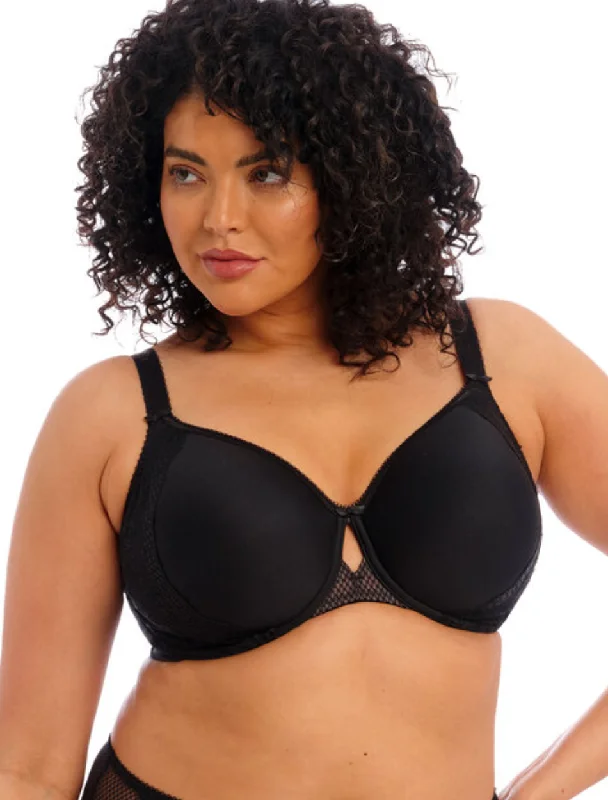 Elomi Charley Underwire Bandless Spacer Molded Bra, Black | Black Elomi Charley Bra Wireless Push-Up Bra