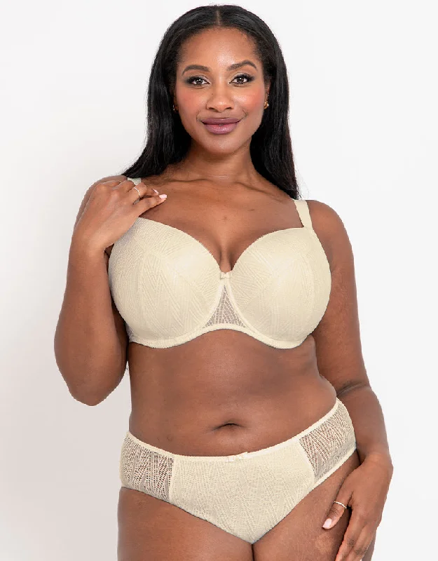 Flirtelle Esme Padded Balcony Bra Cream Sexy Underwire Bra