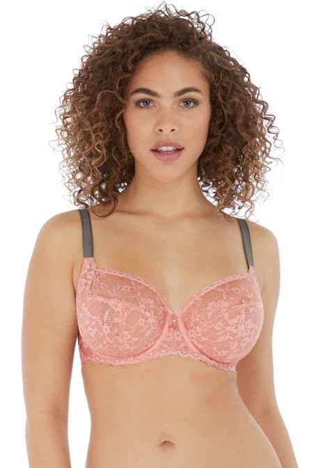 Freya Offbeat Underwire Side Support Bra, Rosehip | Rose Side Supporting Offbeat Bra Sporty Wireless Bra