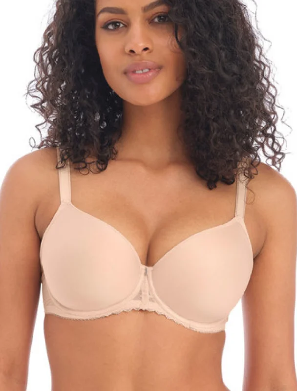 Freya Signature UW Molded Spacer Bra, Natural Beige Adjustable Bra Straps