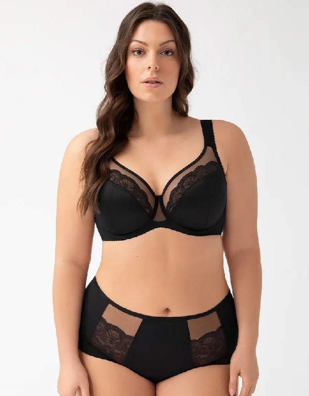 Gorsenia Luisse Full Cup Bra Black Breathable Wireless Bra