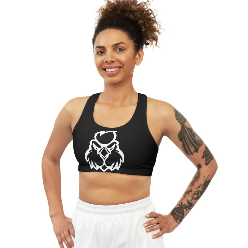 Kickin Chickin White/Black Bo Sports Bra Seamless Bra Design