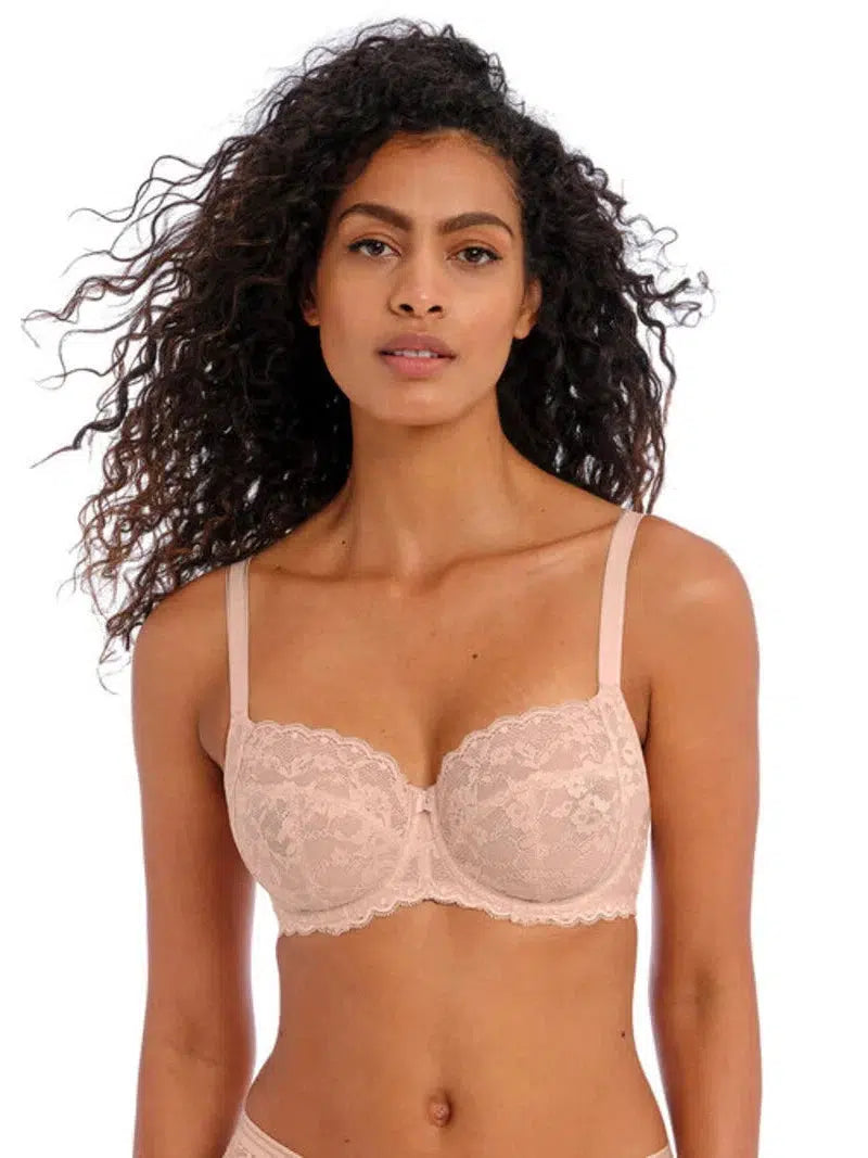 Natural Beige Offbeat Side Support Bra Stretchy Wireless Bra