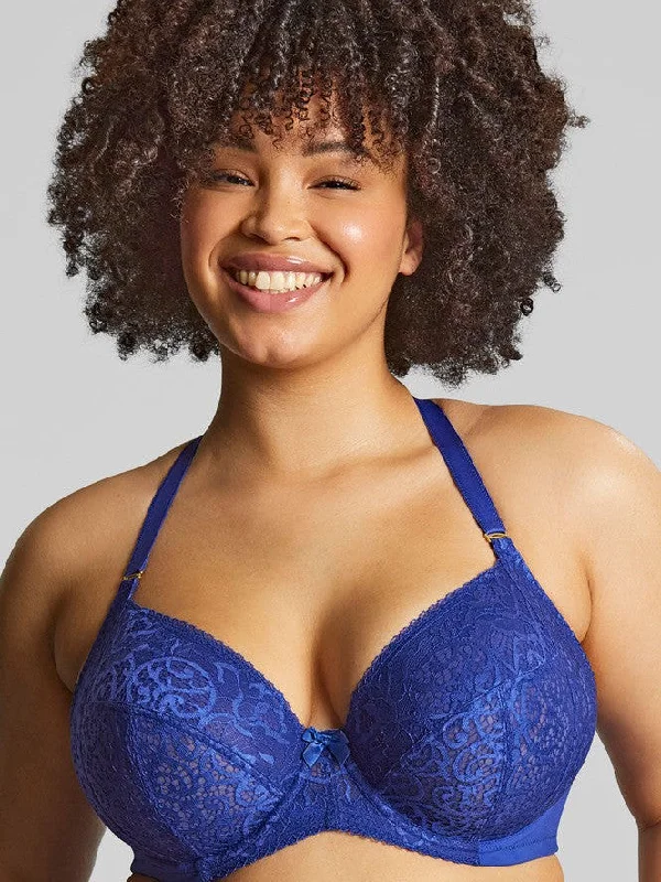 Royal Blue Estel Plunge Bra Stylish Lace Bralette