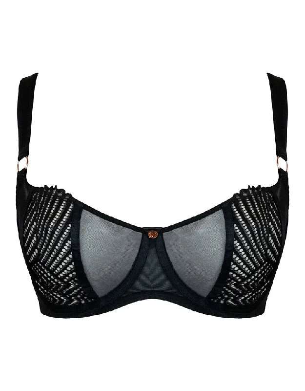 Scantilly Authority Balcony Bra Black Comfort Fit Bralette