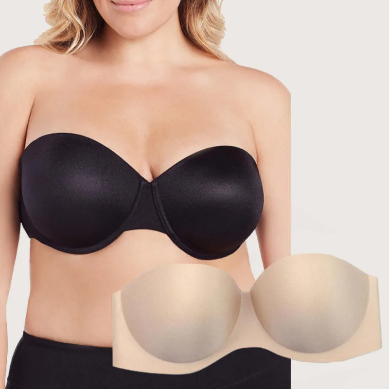 Total Support Seamless Strapless Bra Soft Lace Bra