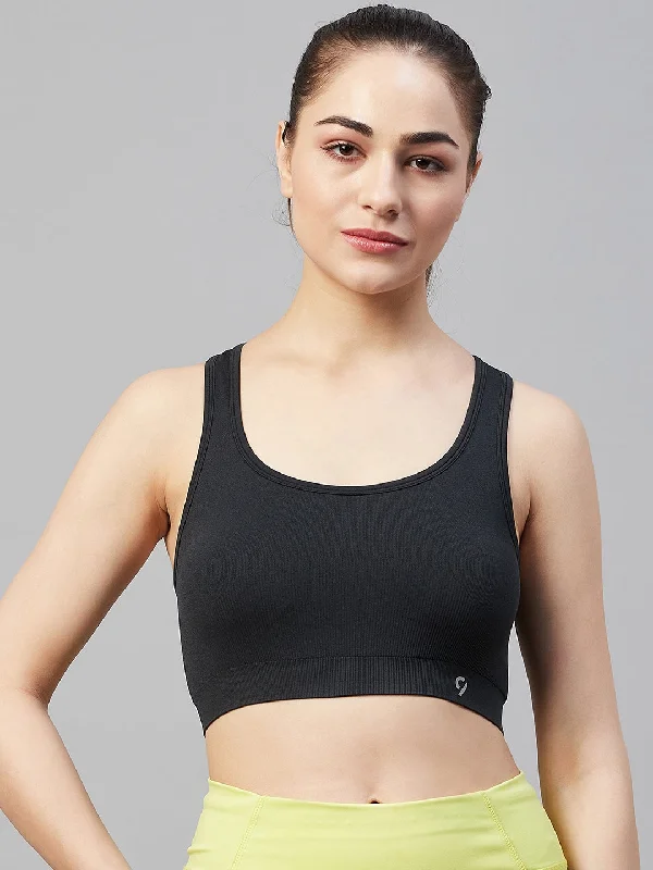 Women’s Sports Bra For Yoga wear/Gym wear - Elephnat Grey Push-Up Padded Bra