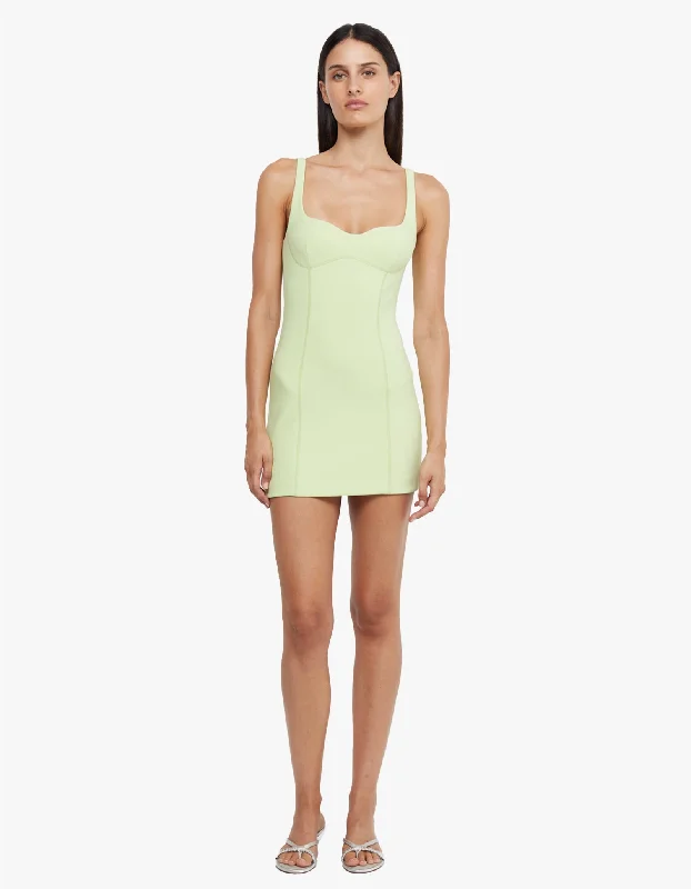 Zoey Mini Dress - Lime Classic Solid Mini Dress