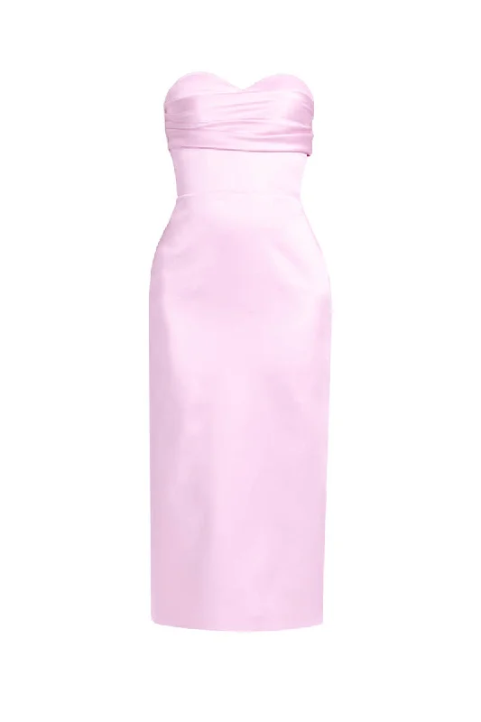 CAMILLA SATIN MIDI DRESS Comfortable Adjustable Strap Midi Dress