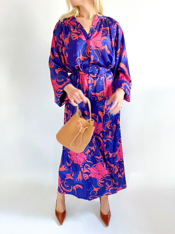 Bold Printed Raglan Midi Dress Stylish Tiered Midi Dress
