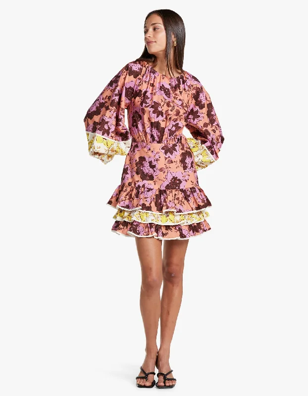 Ana Mini Dress - Floral Mix Cozy Cotton Mini Dress