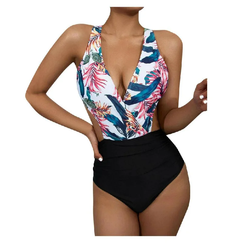 Women's One Piece Bikini Swimwear Swimsuit with Skirt