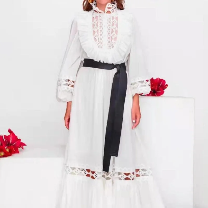 KittenAlarm - Aiken Belted Maxi Dress Stylish Boho Chic Maxi Dress