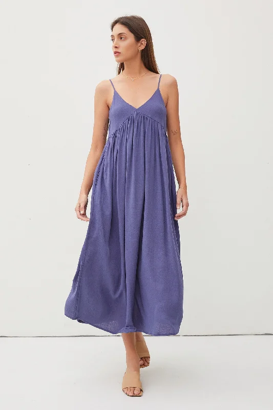 Breezy Baby Doll Maxi Dress Cozy Maxi Dress with Slit