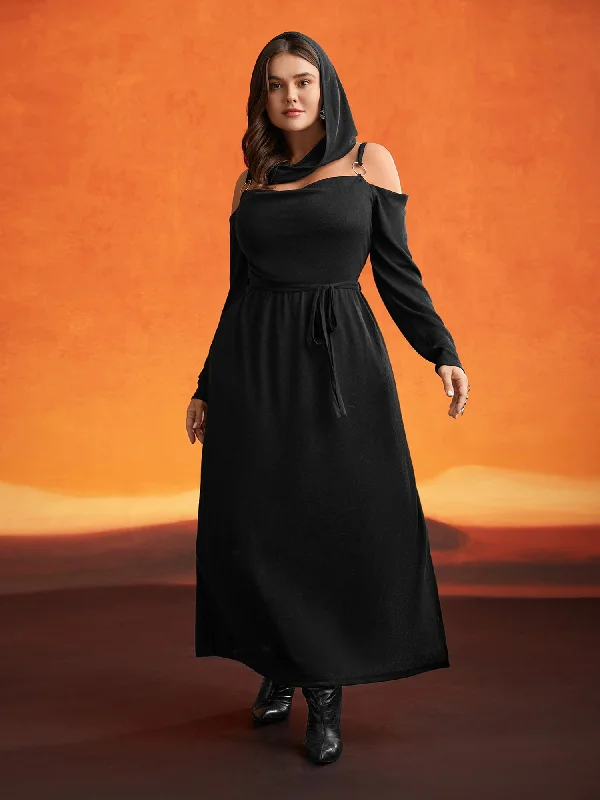 Obsidian Side Slit Accents Maxi Dress Elegant Tiered Maxi Dress