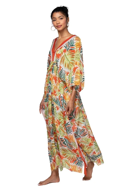 Leaves on the Wind Poolside Maxi Dress in Fiesta Cozy Ribbed Maxi Dress