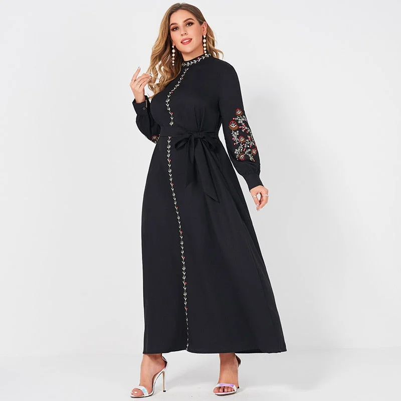 Amy Fashion - Long Sleeve Loose Belt Sweet Maxi Dress Trendy Button Front Maxi Dress Amy Fashion - Long Sleeve Loose Belt Sweet Maxi Dress Trendy Button Front Maxi Dress