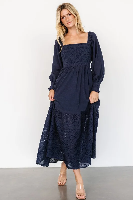 Marcella Maxi Dress | Navy Trendy Floral Print Maxi Dress