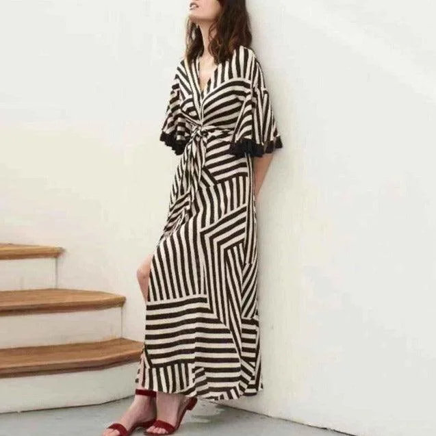 KittenAlarm - Marie Striped Maxi Dress Classic Tulle Maxi Dress