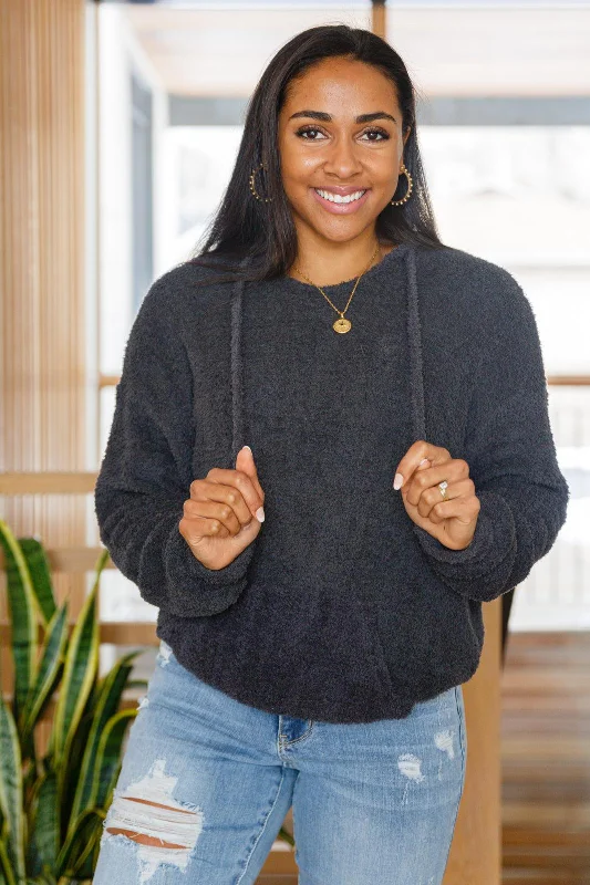 Hazel Blues® | Cozy Does It Hoodie in Charcoal Hoodie with Hidden Zipper Minimalist Clean Hazel Blues® | Cozy Does It Hoodie in Charcoal Hoodie with Hidden Zipper Minimalist Clean