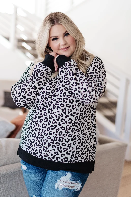 Hazel Blues® | Cozy in Cheetah Pullover Sweatshirt Cotton Hoodie Fleece Lining Warmth Hazel Blues® | Cozy in Cheetah Pullover Sweatshirt Cotton Hoodie Fleece Lining Warmth