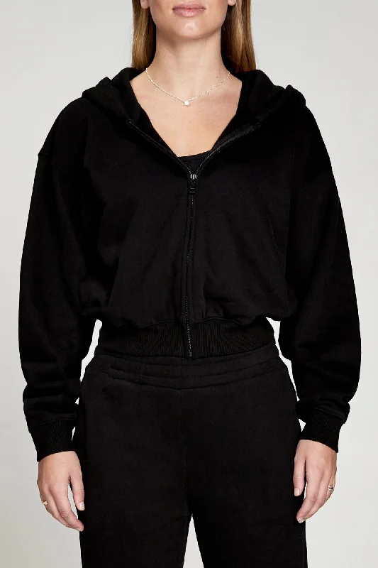 Cozy Luxe Zip Up Hoodie Hoodie with Ribbed Neckline Snug Warm