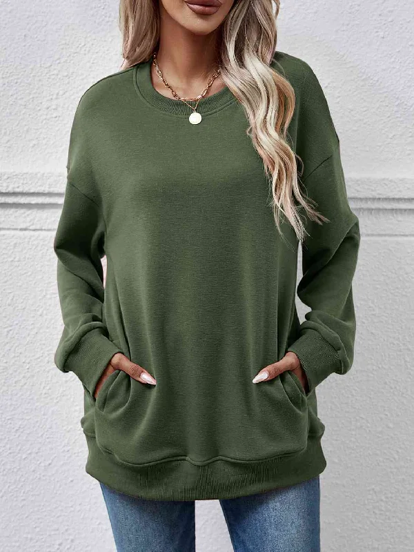 Hazel Blues® | Dropped Shoulder Sweatshirt with Pockets Hoodie with Relaxed Fit Easy Casual Hazel Blues® | Dropped Shoulder Sweatshirt with Pockets Hoodie with Relaxed Fit Easy Casual