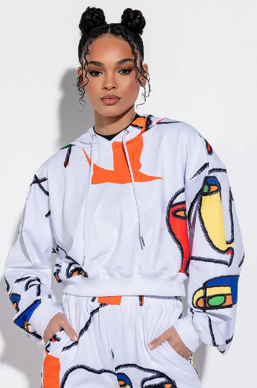 FACTS ONLY GRAPHIC SWEATSHIRT Oversized Hoodie Comfort Casual