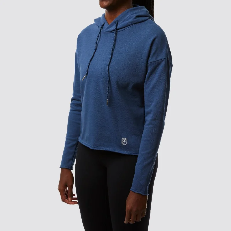 Flashback Hoodie (Steel Blue) Hoodie with Puffed Sleeves Voluminous Trendy