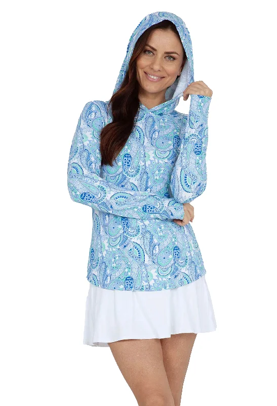 Gloria Print Long Sleeve Hoody – 16869 Hoodie with Batwing Sleeves Loose Dramatic