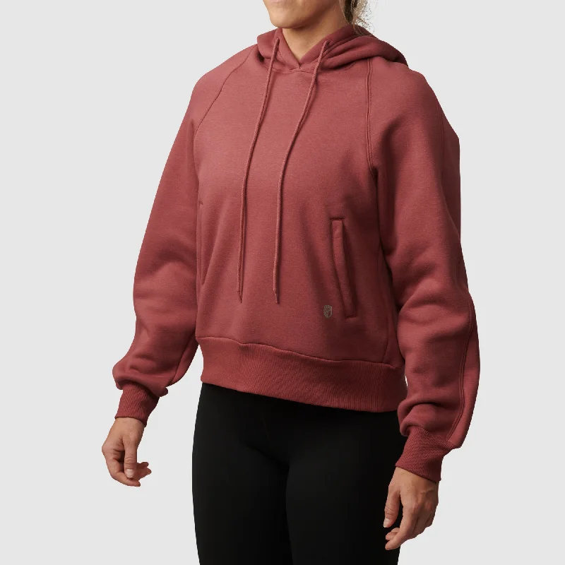 In Your Element Fleece Lined Hoodie (Roan Rouge) Hoodie with Double Zipper Versatile Adjustable