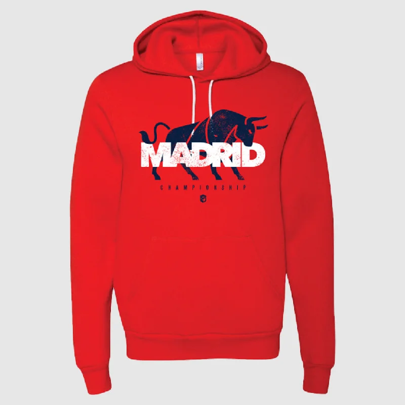 MCC Official Hoodie (MAD-Poppy Red) Hoodie with Hem Detail Decorative Unique