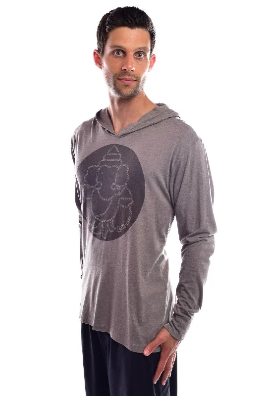 Third Eye Manifesto on Gray Pull-Over Unisex Hoodie Hoodie with Tie-Dye Psychedelic Retro