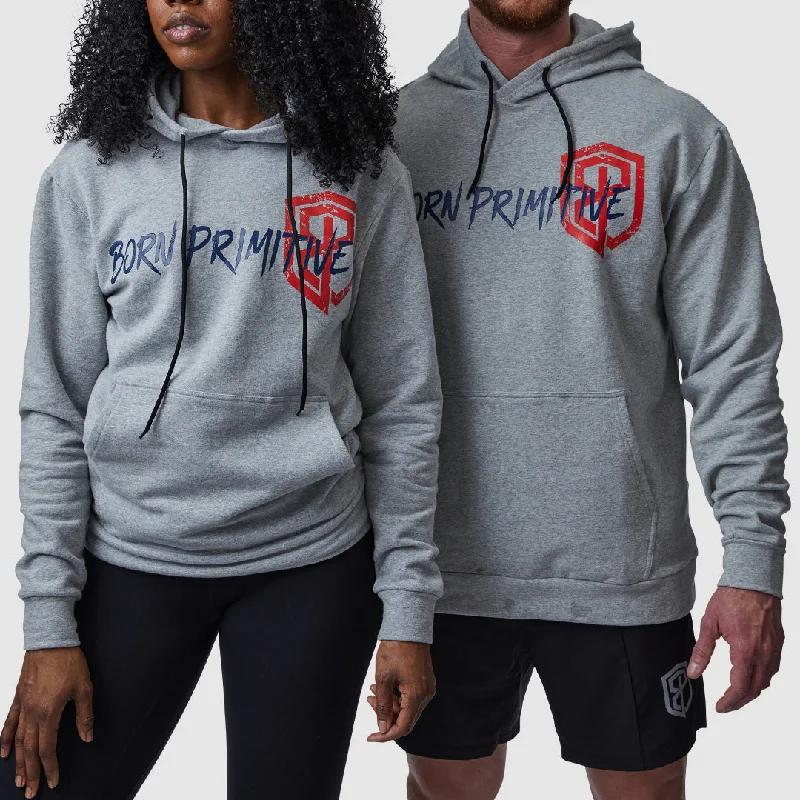 Unmatched Unisex Hoodie (Brand Strength-Heather Grey) Hoodie with Contrast Stitching Detailed Premium