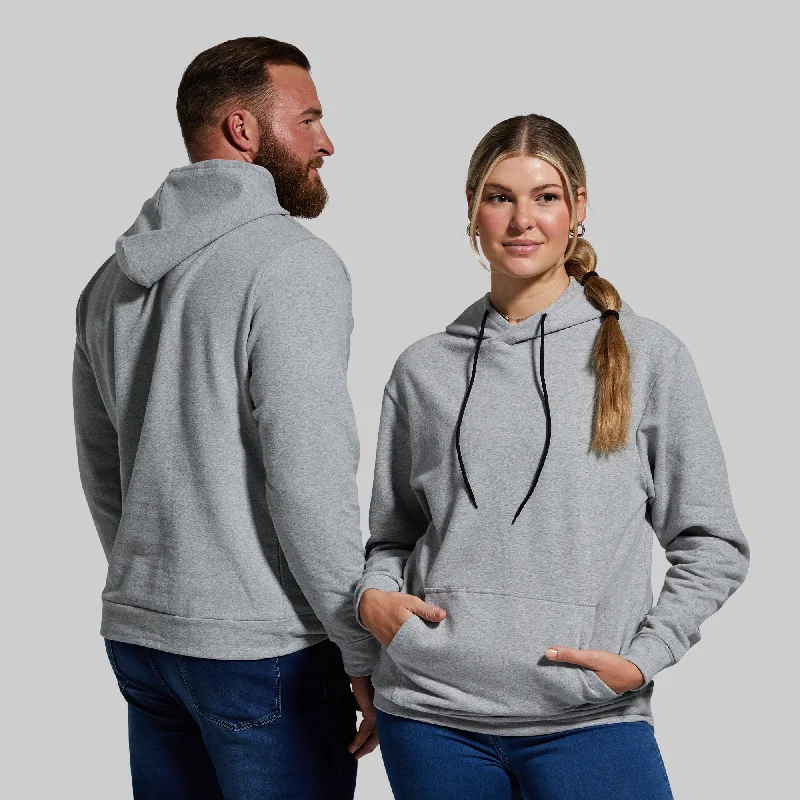 Unmatched Unisex Hoodie (Heather Grey) Hoodie with Relaxed Fit Easy Casual