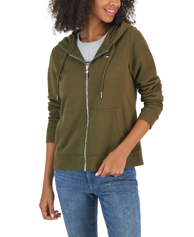 Women's Full-Zip Long Sleeve Hoodie Hoodie with Oversized Fit Loose Comfortable