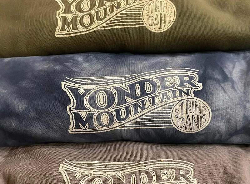 Yonder Mountain Logo Hoodie * Now Available in Navy Tie Dye Hoodie with Hidden Zipper Minimalist Clean