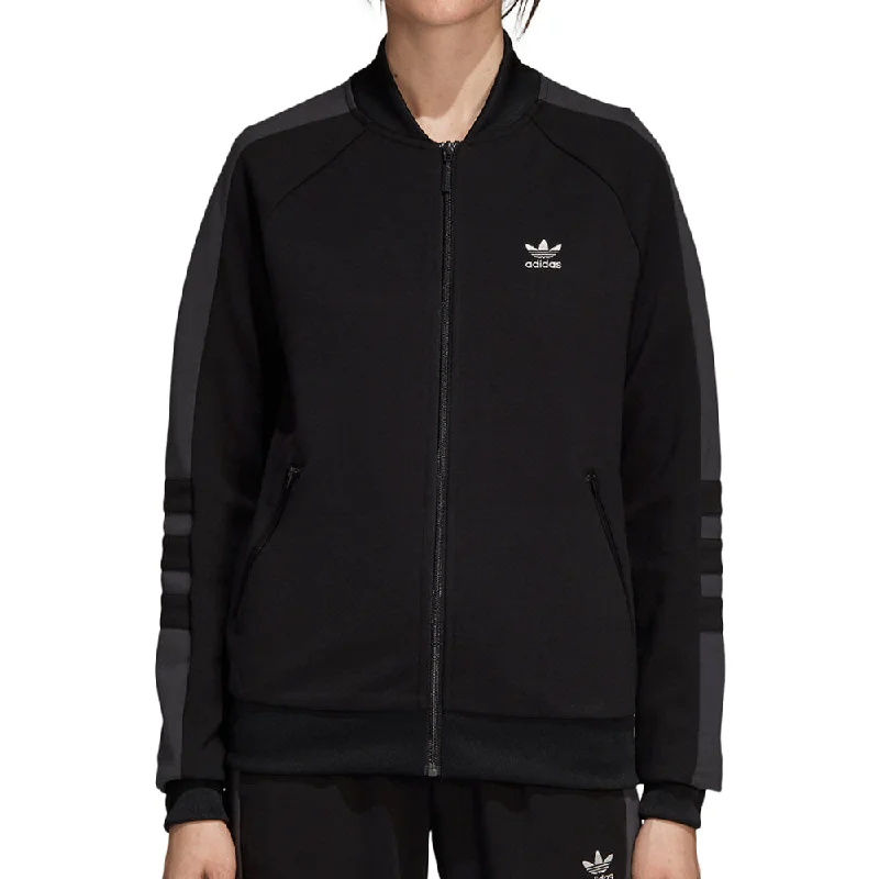 Adidas Originals Women's Athletic Track Jacket Black/White Chenille Jacket Brocade Jacket Lace Jacket