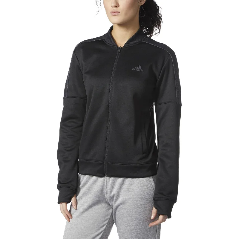 Adidas Women's Team Issue Bomber Jacket Black Stand-Up Collar Roll-Neck Collar Turtle Neck