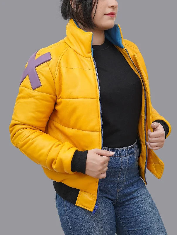 Agent Killjoy Yellow Costume Leather Jacket Mesh Jacket Canvas Jacket Denim Jacket