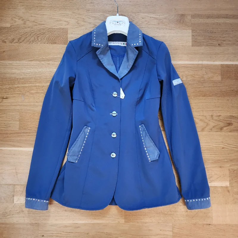 Animo blue show jacket, ladies size 6 (girls age 12) Collared Jacket Crew Neck Jacket Turtle Neck Jacket