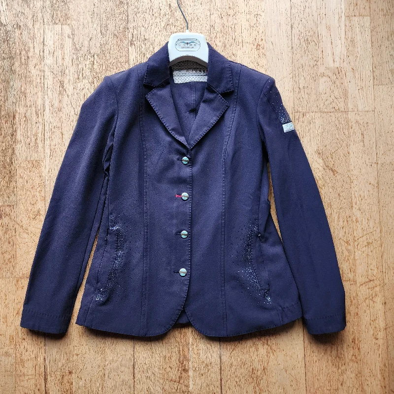 Animo Navy Show Jacket ladies 10 (Italian size 42) Cotton Fabric Linen Fabric Terry Fabric Animo Navy Show Jacket ladies 10 (Italian size 42) Cotton Fabric Linen Fabric Terry Fabric