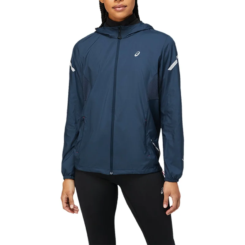 Asics Women's Lite-Show Jacket Boat Neck Shawl Collar Notched Collar