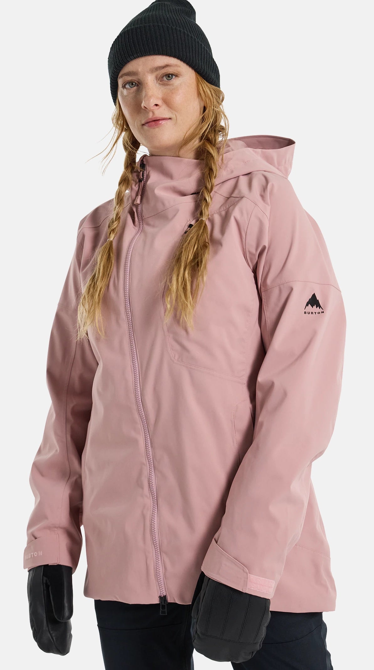 Burton Pyne Jacket Womens 2024 Powder Blush Front Pockets Side Pockets Patch Pockets