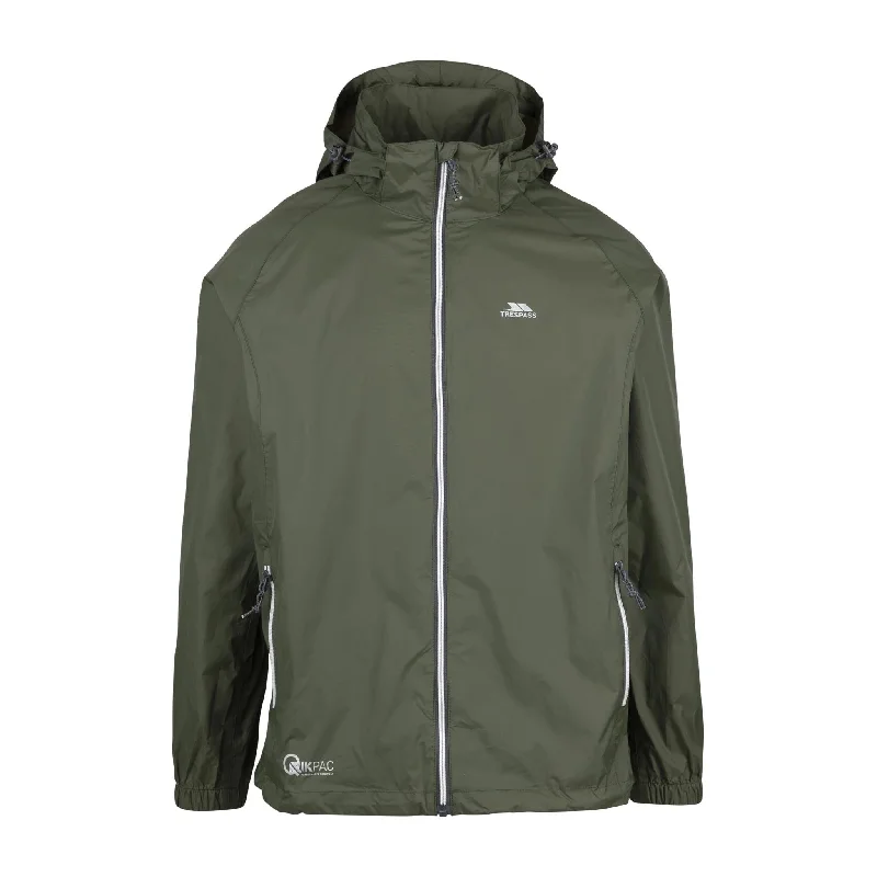 Qikpac X Adults Unisex Unpadded Waterproof Packaway Jacket in Moss Satin Fabric Silk Fabric Chiffon Fabric Qikpac X Adults Unisex Unpadded Waterproof Packaway Jacket in Moss Satin Fabric Silk Fabric Chiffon Fabric